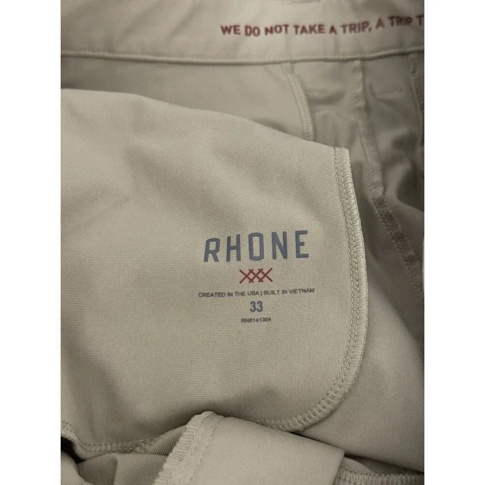 Rhone Commuter Pants 33x32 Beige Khaki Golf Performance Chino Stretch Preppy